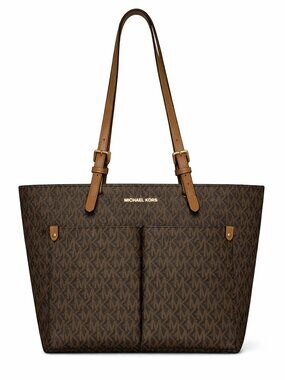 Michael Kors Jet Set Travel Tote | Large MK Coated Canvas Monogram Shoulder Bag